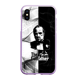 Чехол iPhone XS Max матовый Крёстный отец The Godfather, цвет: 3D-сиреневый