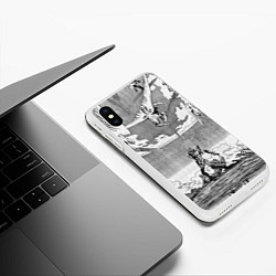 Чехол iPhone XS Max матовый Eves battle with the angel, цвет: 3D-белый — фото 2