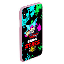 Чехол iPhone XS Max матовый Плохиш Базз, Buzz Brawl Stars, цвет: 3D-розовый — фото 2