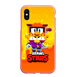 Чехол iPhone XS Max матовый Грифф Griff Brawl Stars, цвет: 3D-баблгам