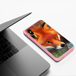 Чехол iPhone XS Max матовый Лисица охотница, цвет: 3D-баблгам — фото 2