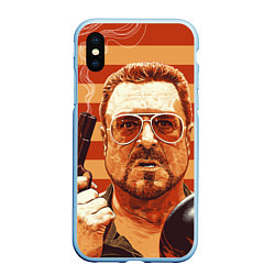 Чехол iPhone XS Max матовый Walter Sobchak, цвет: 3D-голубой