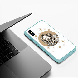 Чехол iPhone XS Max матовый Большой Лебовский, цвет: 3D-мятный — фото 2