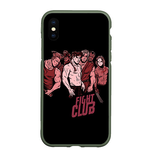 Чехол iPhone XS Max матовый Fight Club x Street Fighter / 3D-Темно-зеленый – фото 1