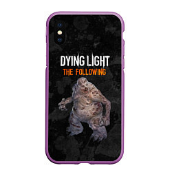 Чехол iPhone XS Max матовый Dying light мутант, цвет: 3D-фиолетовый