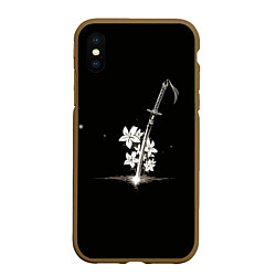 Чехол iPhone XS Max матовый Nier - Sword and Flowers