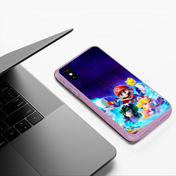 Чехол iPhone XS Max матовый Mario Rabbids, цвет: 3D-сиреневый — фото 2