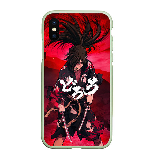 Чехол iPhone XS Max матовый Dororo Poster Дороро Постер Z / 3D-Салатовый – фото 1