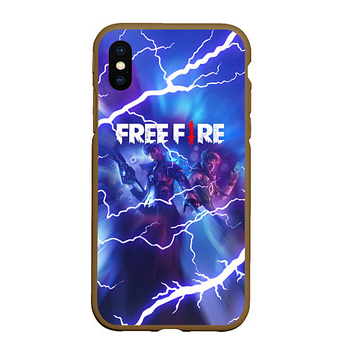 Чехол iPhone XS Max матовый FREEFIRE КОРОЛЕВСКАЯ БИТВА Z / 3D-Коричневый – фото 1