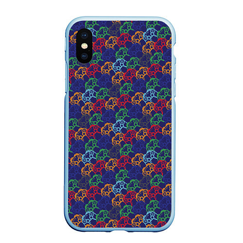 Чехол iPhone XS Max матовый Gamer / 3D-Голубой – фото 1