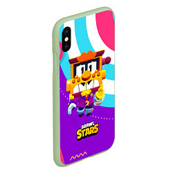 Чехол iPhone XS Max матовый Грифф Griff Brawl Stars, цвет: 3D-салатовый — фото 2