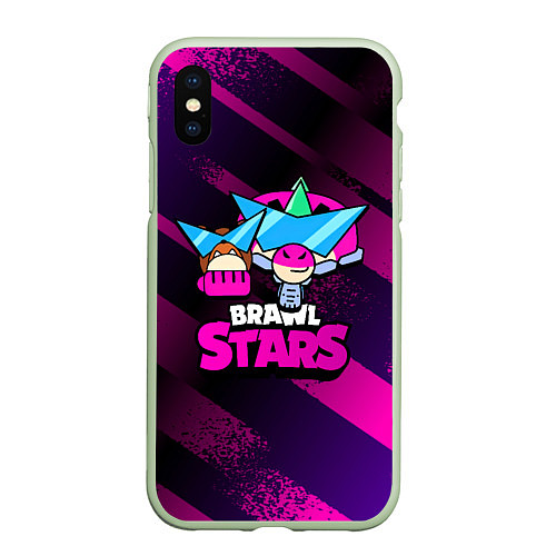 Чехол iPhone XS Max матовый Плохиш Базз Buzz Brawl Stars / 3D-Салатовый – фото 1