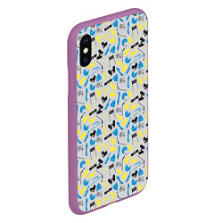 Чехол iPhone XS Max матовый WINTER SPORTS, цвет: 3D-фиолетовый — фото 2