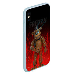 Чехол iPhone XS Max матовый FNAF FREDDY, цвет: 3D-голубой — фото 2