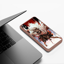 Чехол iPhone XS Max матовый ХЯККИМАРУ ДОРОРО, цвет: 3D-коричневый — фото 2