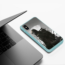 Чехол iPhone XS Max матовый STALKER 2 Gray, цвет: 3D-мятный — фото 2
