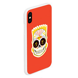 Чехол iPhone XS Max матовый Мексиканский Барт, цвет: 3D-белый — фото 2