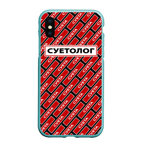 Чехол iPhone XS Max матовый Форма суетолога / 3D-Мятный – фото 1