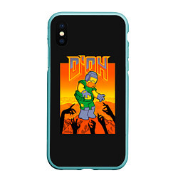 Чехол iPhone XS Max матовый Doom x Simpsons
