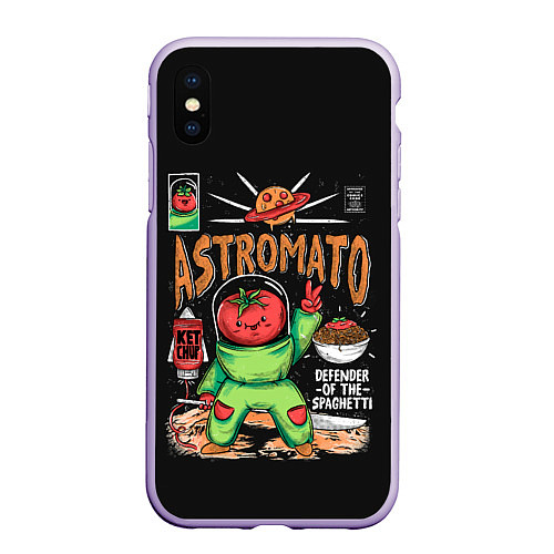 Чехол iPhone XS Max матовый Astromato / 3D-Светло-сиреневый – фото 1