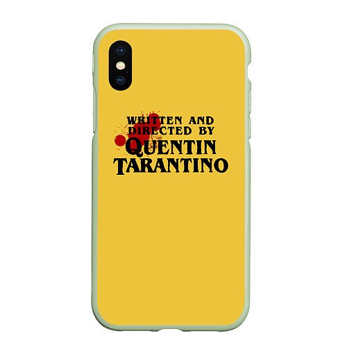 Чехол iPhone XS Max матовый Quentin Tarantino / 3D-Салатовый – фото 1