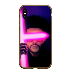 Чехол iPhone XS Max матовый The Weeknd - Blinding Lights, цвет: 3D-коричневый