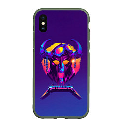 Чехол iPhone XS Max матовый Metallica Neon