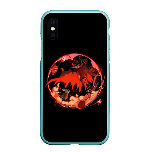 Чехол iPhone XS Max матовый Мир Пустого рыцаря / 3D-Мятный – фото 1