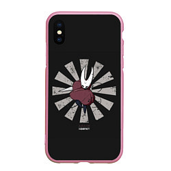 Чехол iPhone XS Max матовый Hornet, цвет: 3D-розовый