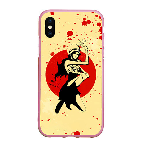 Чехол iPhone XS Max матовый Нико Робин One Piece / 3D-Розовый – фото 1