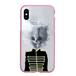 Чехол iPhone XS Max матовый Black parade, цвет: 3D-розовый