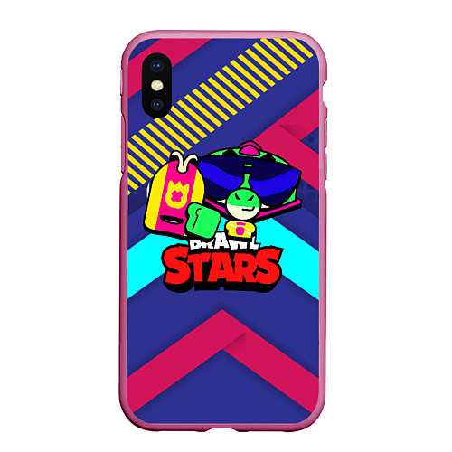 Чехол iPhone XS Max матовый Базз Buzz Brawl Stars / 3D-Малиновый – фото 1