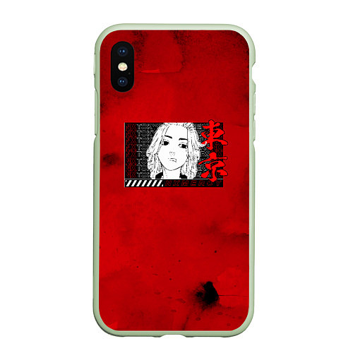 Чехол iPhone XS Max матовый МИККИ RED EDITION / 3D-Салатовый – фото 1