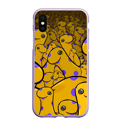 Чехол iPhone XS Max матовый Nessy / 3D-Светло-сиреневый – фото 1