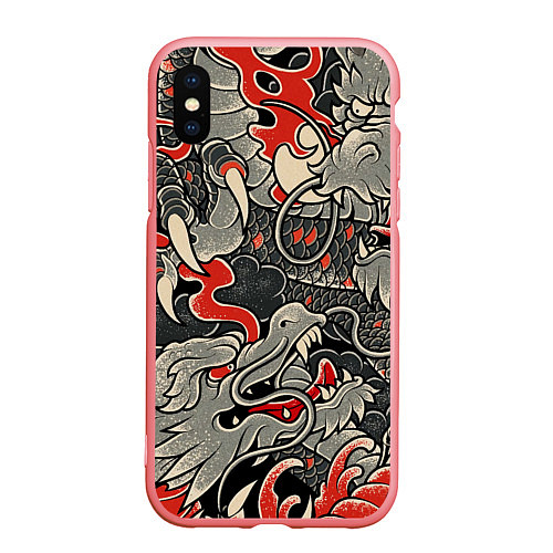 Чехол iPhone XS Max матовый Китайский Дракон, China Dragon / 3D-Баблгам – фото 1