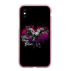 Чехол iPhone XS Max матовый Three Days Grace, цвет: 3D-розовый
