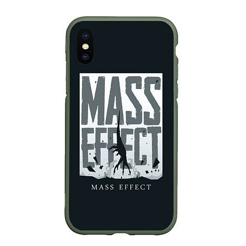 Чехол iPhone XS Max матовый Эффект массы / 3D-Темно-зеленый – фото 1