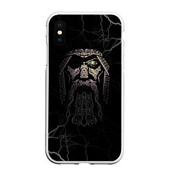 Чехол iPhone XS Max матовый Odin, цвет: 3D-белый