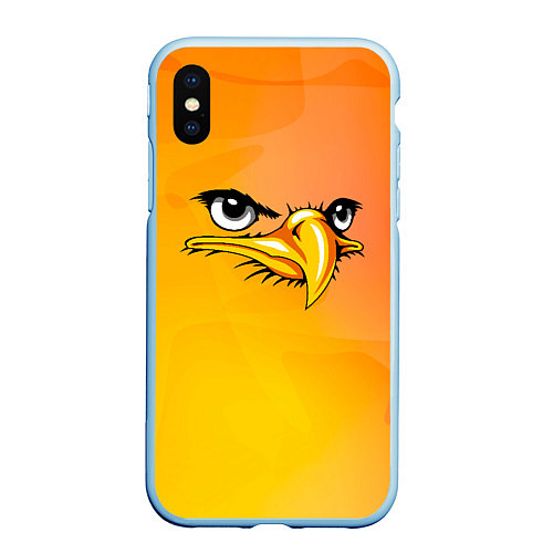 Чехол iPhone XS Max матовый Орёл 3d / 3D-Голубой – фото 1