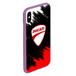 Чехол iPhone XS Max матовый DUCATI ДУКАТИ БРЫЗГИ, цвет: 3D-фиолетовый — фото 2