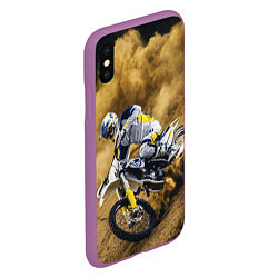 Чехол iPhone XS Max матовый HUSQVARNA ХУСКВАРНА SPORT, цвет: 3D-фиолетовый — фото 2