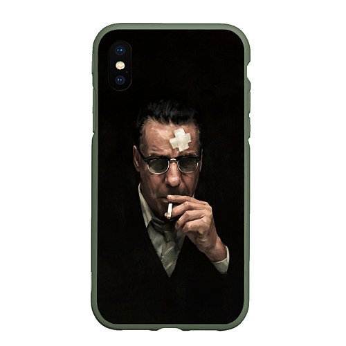 Чехол iPhone XS Max матовый Линдерманн / 3D-Темно-зеленый – фото 1