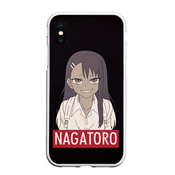 Чехол iPhone XS Max матовый Miss Nagatoro, цвет: 3D-белый