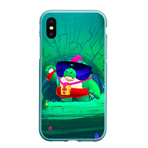 Чехол iPhone XS Max матовый Базз Buzz Brawl Stars / 3D-Мятный – фото 1