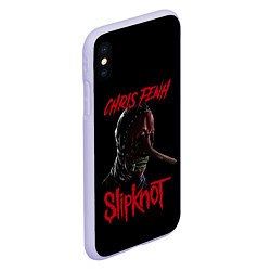 Чехол iPhone XS Max матовый CHRIS FENH SLIPKNOT СЛИПКНОТ Z, цвет: 3D-светло-сиреневый — фото 2