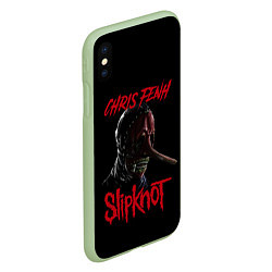 Чехол iPhone XS Max матовый CHRIS FENH SLIPKNOT СЛИПКНОТ Z, цвет: 3D-салатовый — фото 2