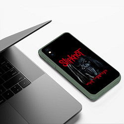 Чехол iPhone XS Max матовый MICK THOMPSON SLIPKNOT СЛИПКНОТ Z, цвет: 3D-темно-зеленый — фото 2