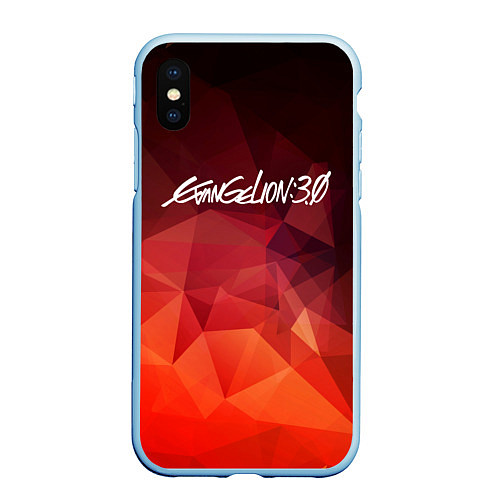 Чехол iPhone XS Max матовый Evangelion 3 0 Евангелион 3 0 Z / 3D-Голубой – фото 1