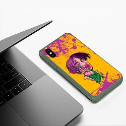 Чехол iPhone XS Max матовый LIL PUMP ЛИЛ ПАМП БРЫЗГИ Z, цвет: 3D-темно-зеленый — фото 2