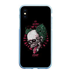 Чехол iPhone XS Max матовый Keith Flint, цвет: 3D-голубой